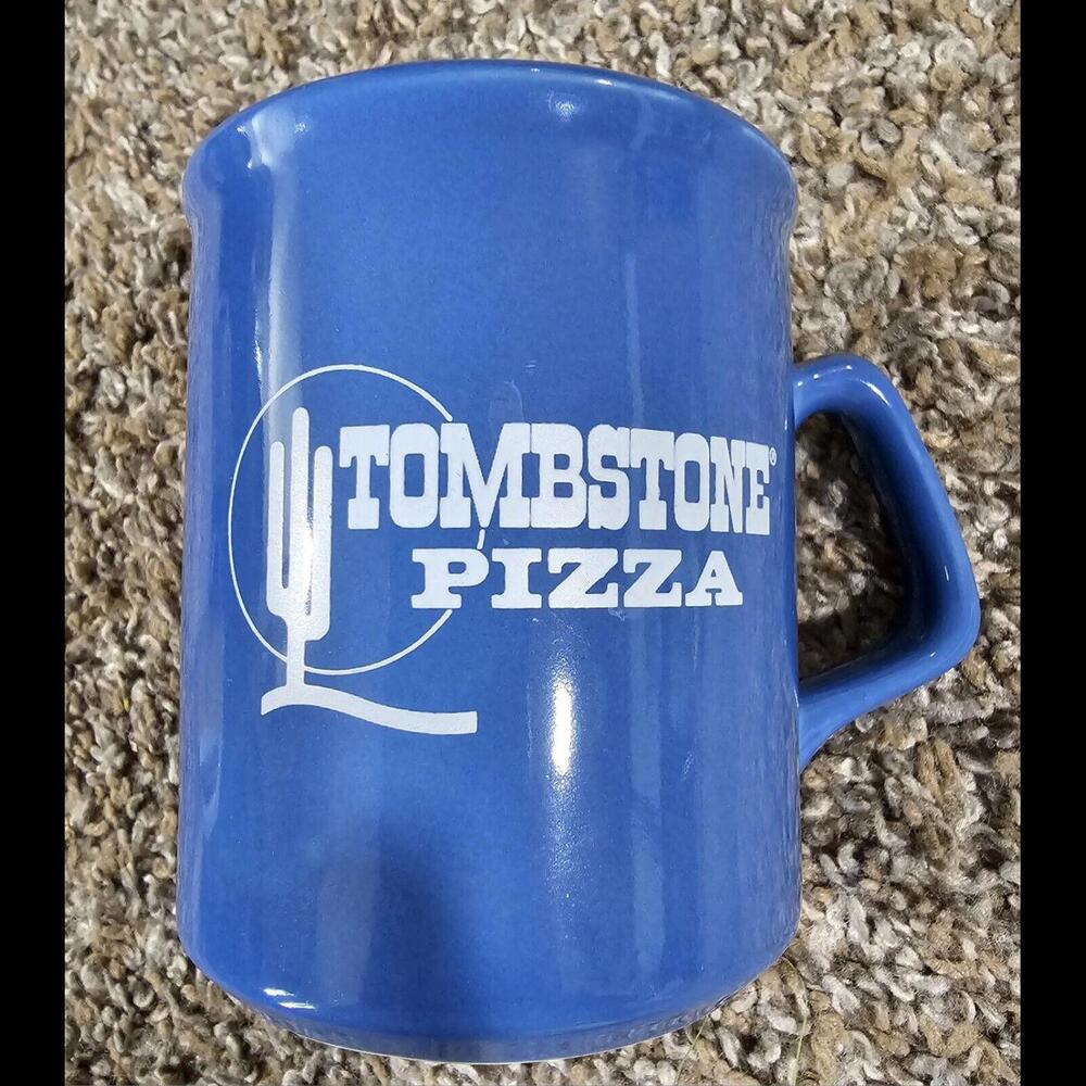 tombstone pizza blue coffee mug - Picture 2 of 5